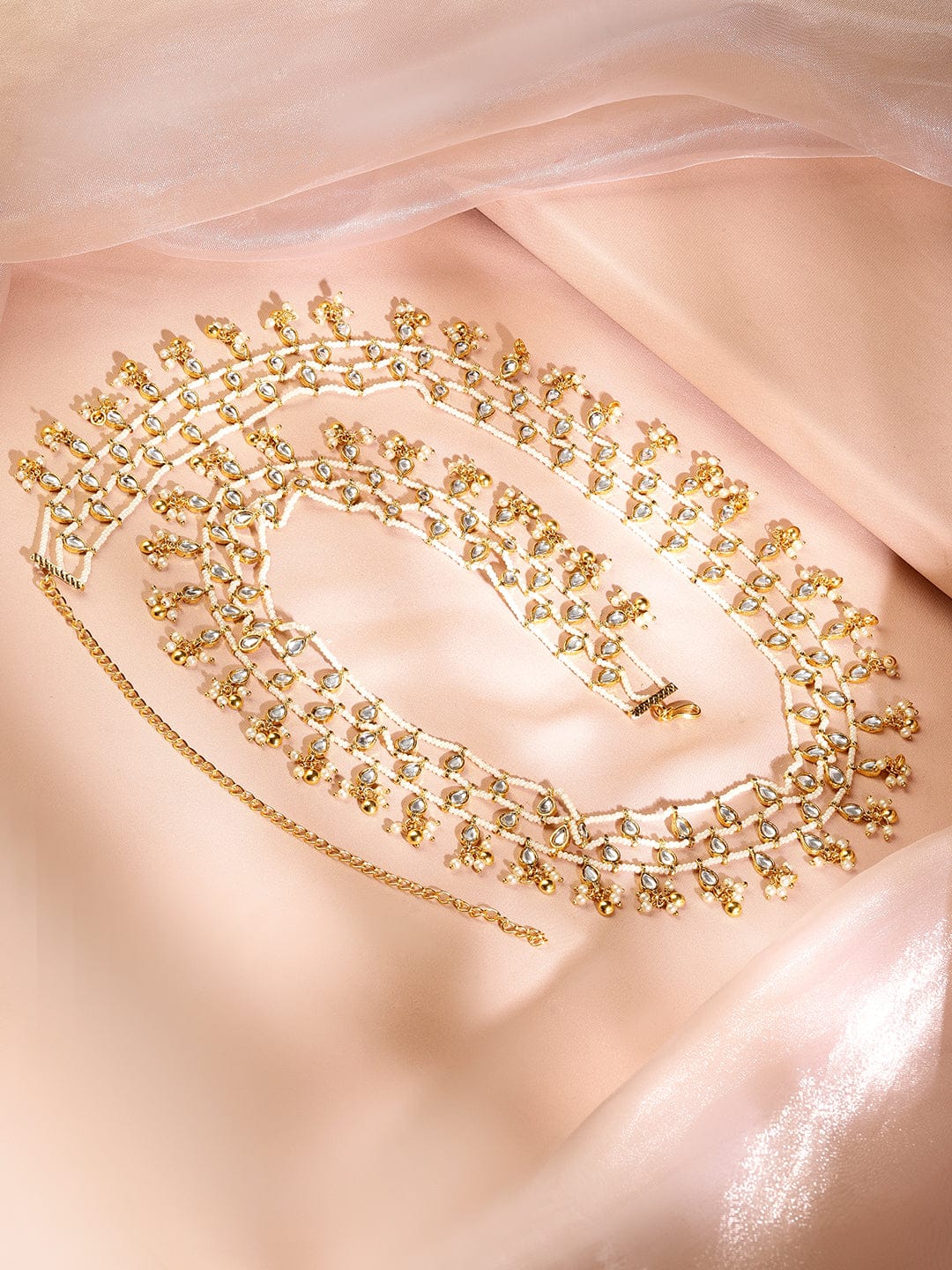 Legacy of Kundan Pearl Kamarbandh Gold