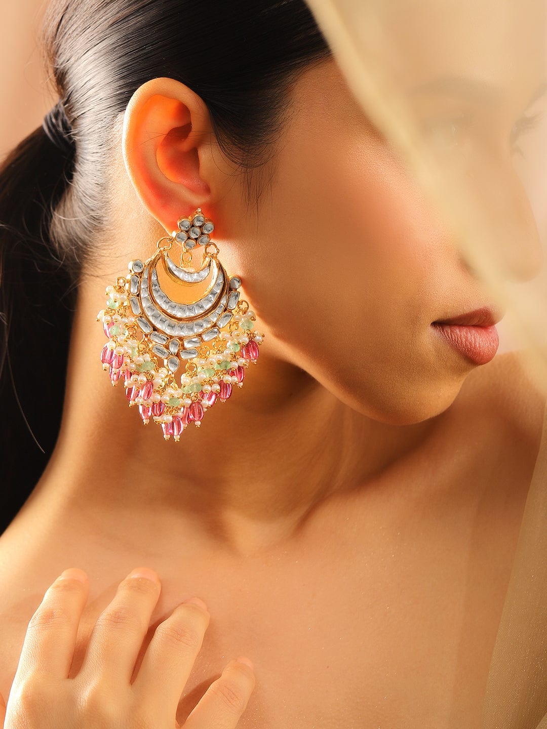 Pastel Symphony Dangler Earrings Gold