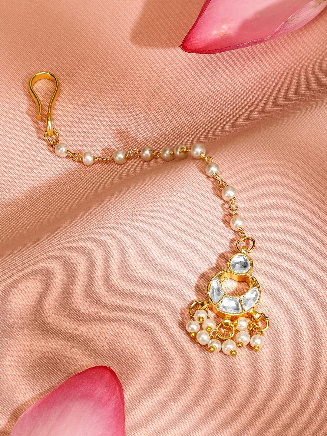 Forehead Star in Kundan Maangtikka Gold