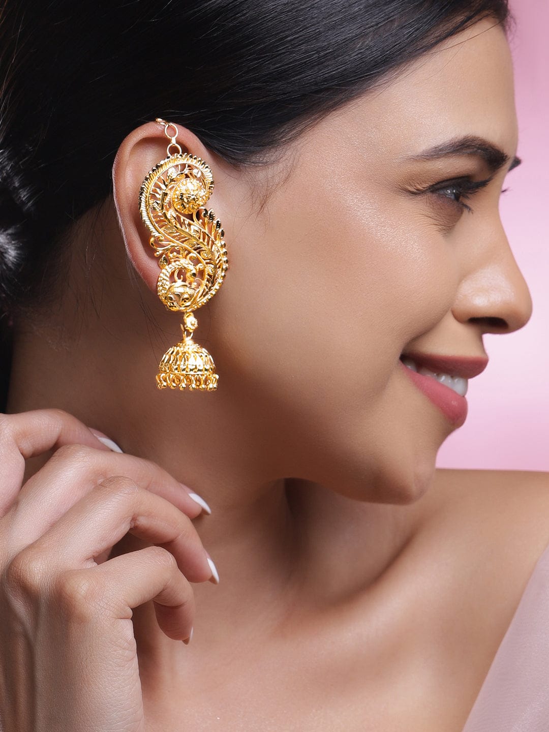 Leaf Filigree Ear-Cuff Jhumka フリーサイズ