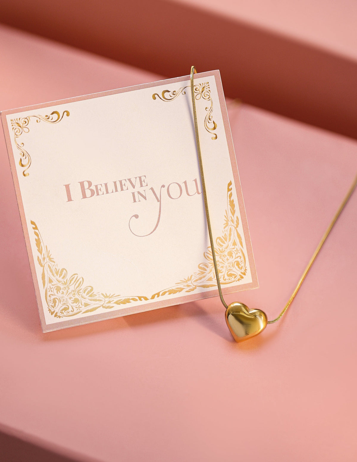 Clean Heart Gold Plated Pendant Necklace Gold