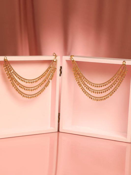 Festive Rhythm Gold Ear Chain Gold