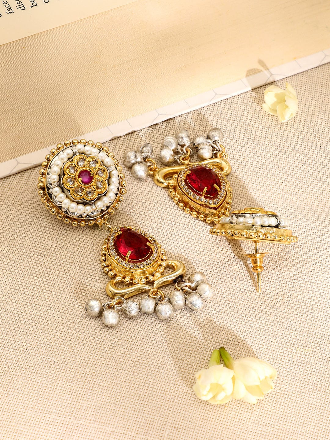 Multicolour Gold Necklace Set Multicolor