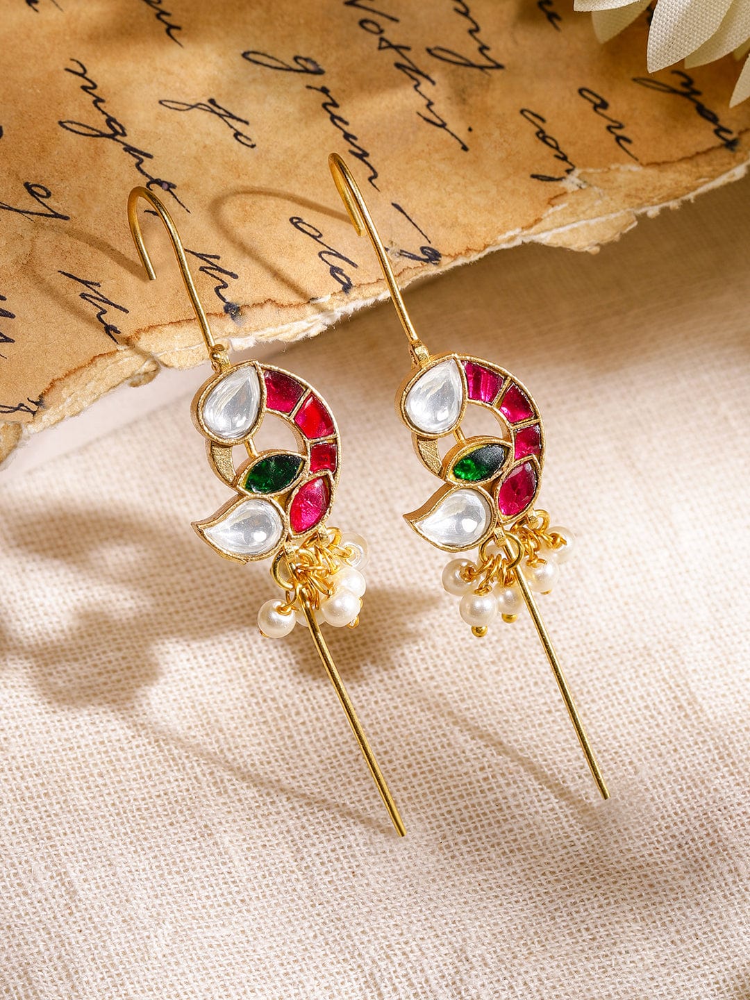 Pink & Green Modern Tradition Earrings フリーサイズ