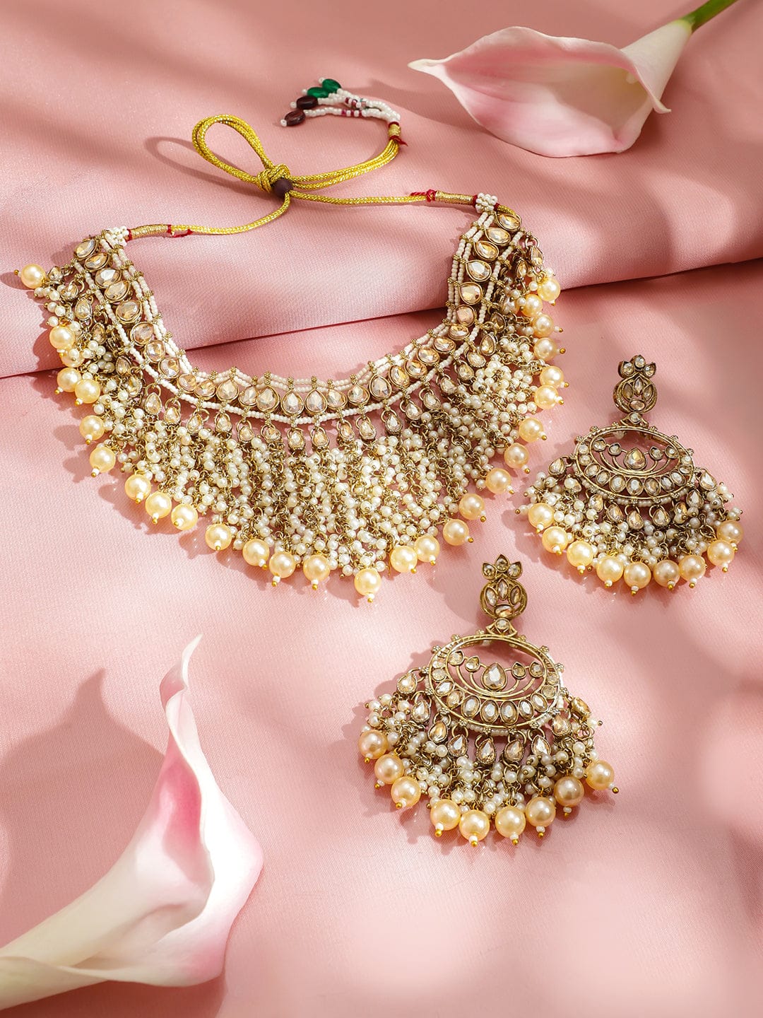 Gilded Glow in Golden Hues Choker Set フリーサイズ