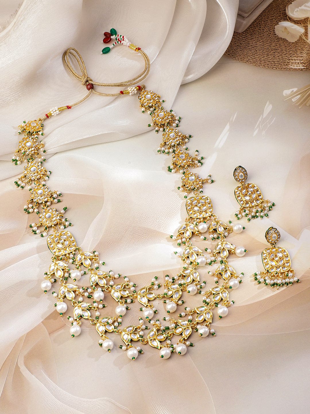 Imperial Glow Kundan Necklace Set フリーサイズ