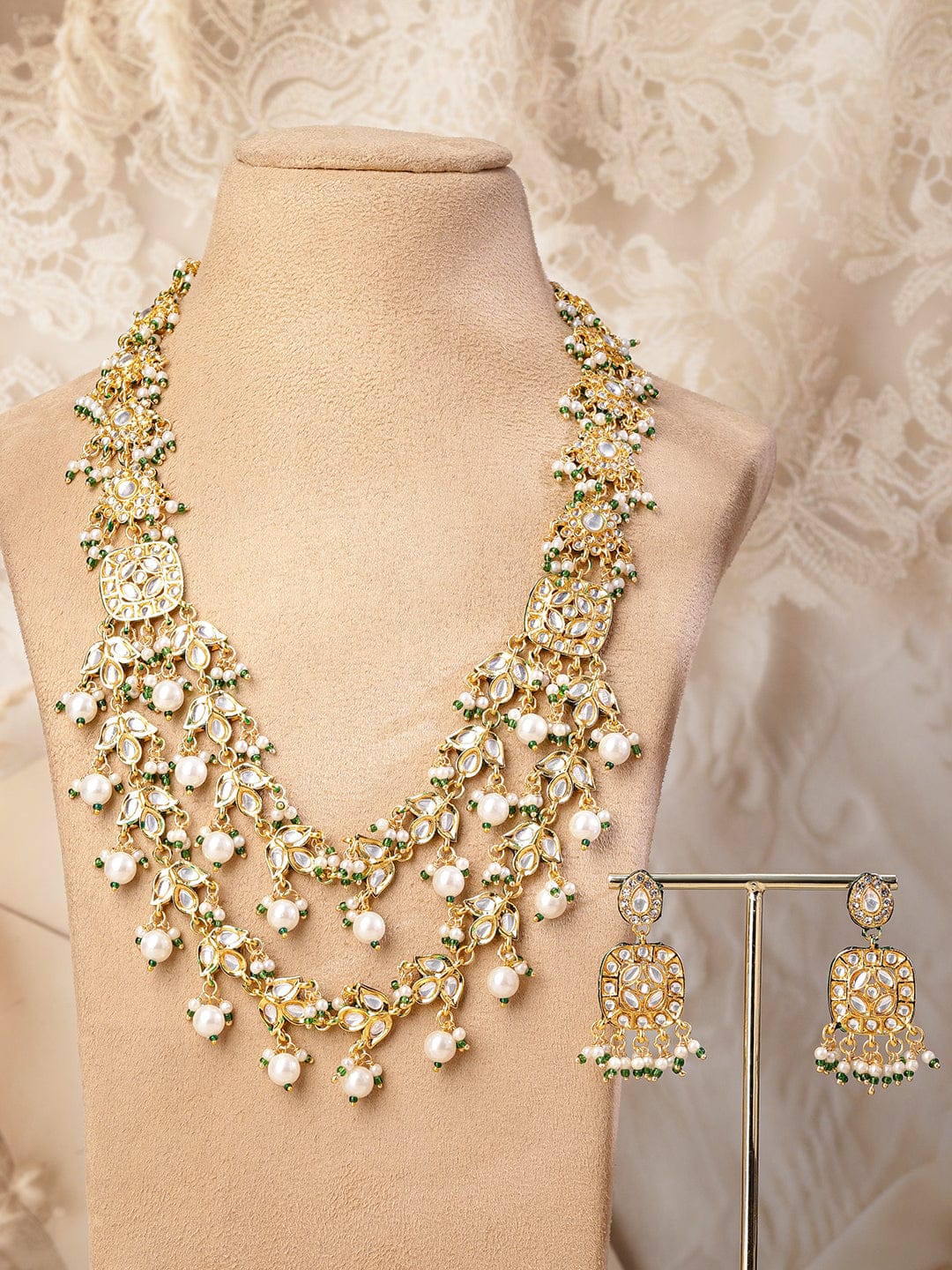 Imperial Glow Kundan Necklace Set フリーサイズ