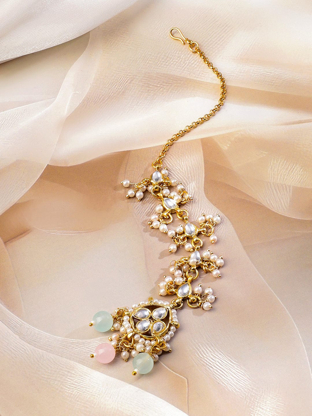 Multicolour Hue Kundan Choker Set Multicolor