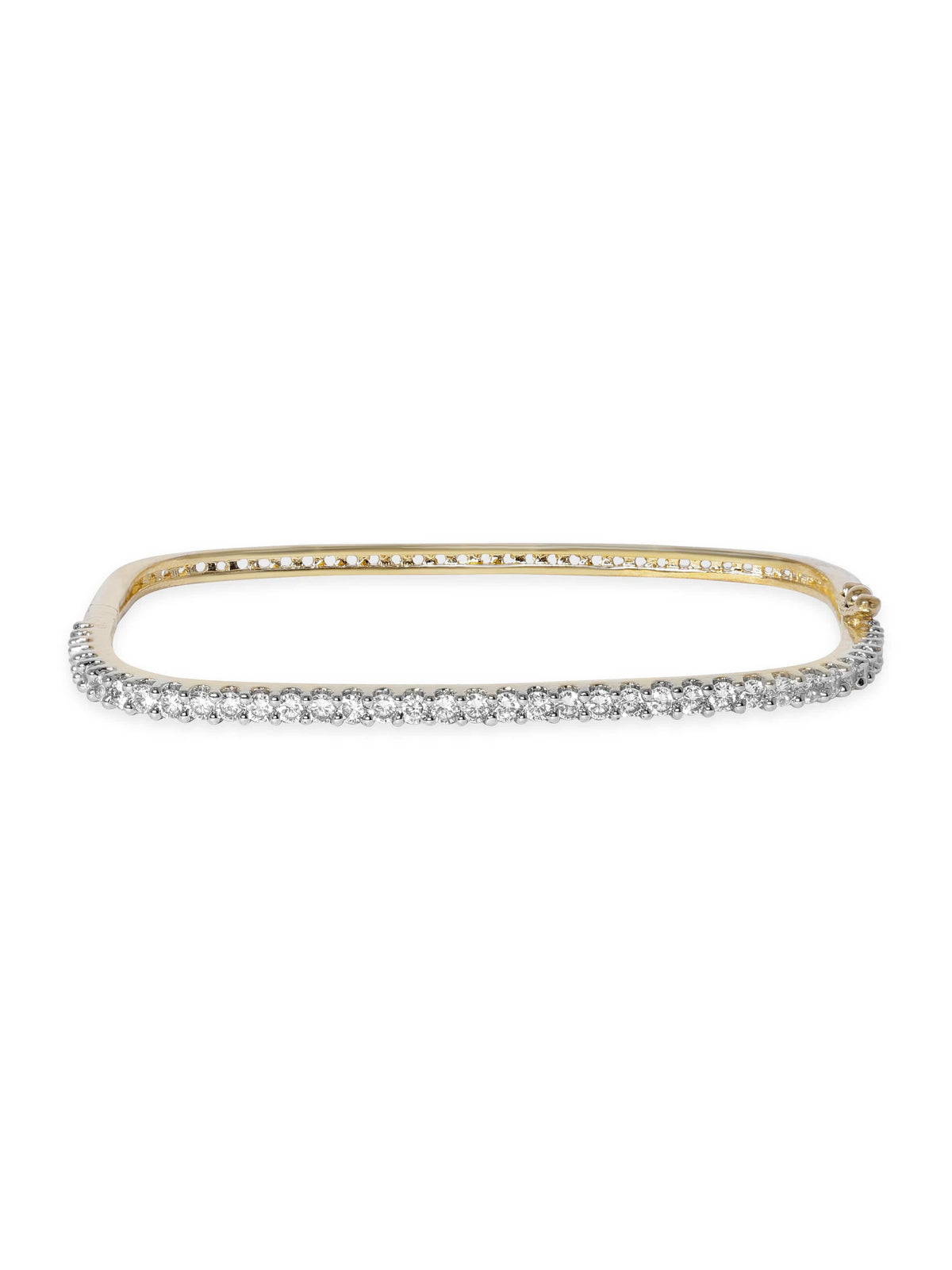 Rubans 22K Gold plated Zirconia studded dainty Classy Bracelet Gold