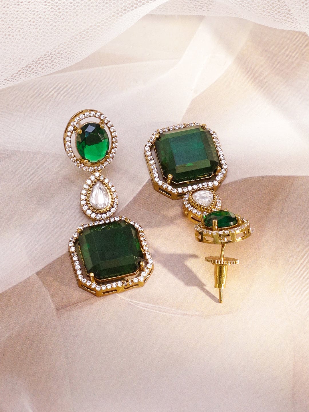 Dainty Green & White Necklace Set フリーサイズ
