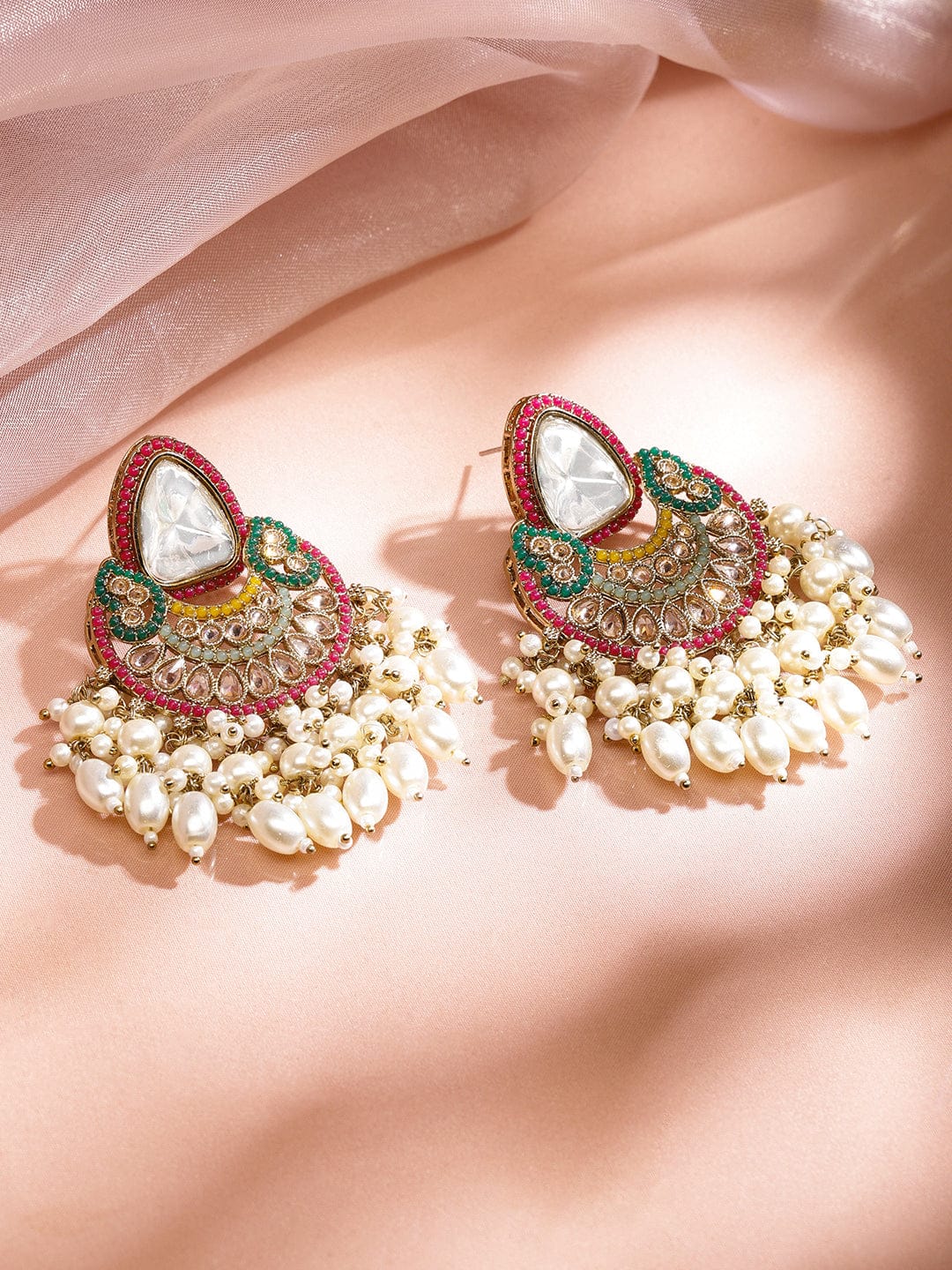 Colours in Harmony Kundan Necklace Set Multicolor