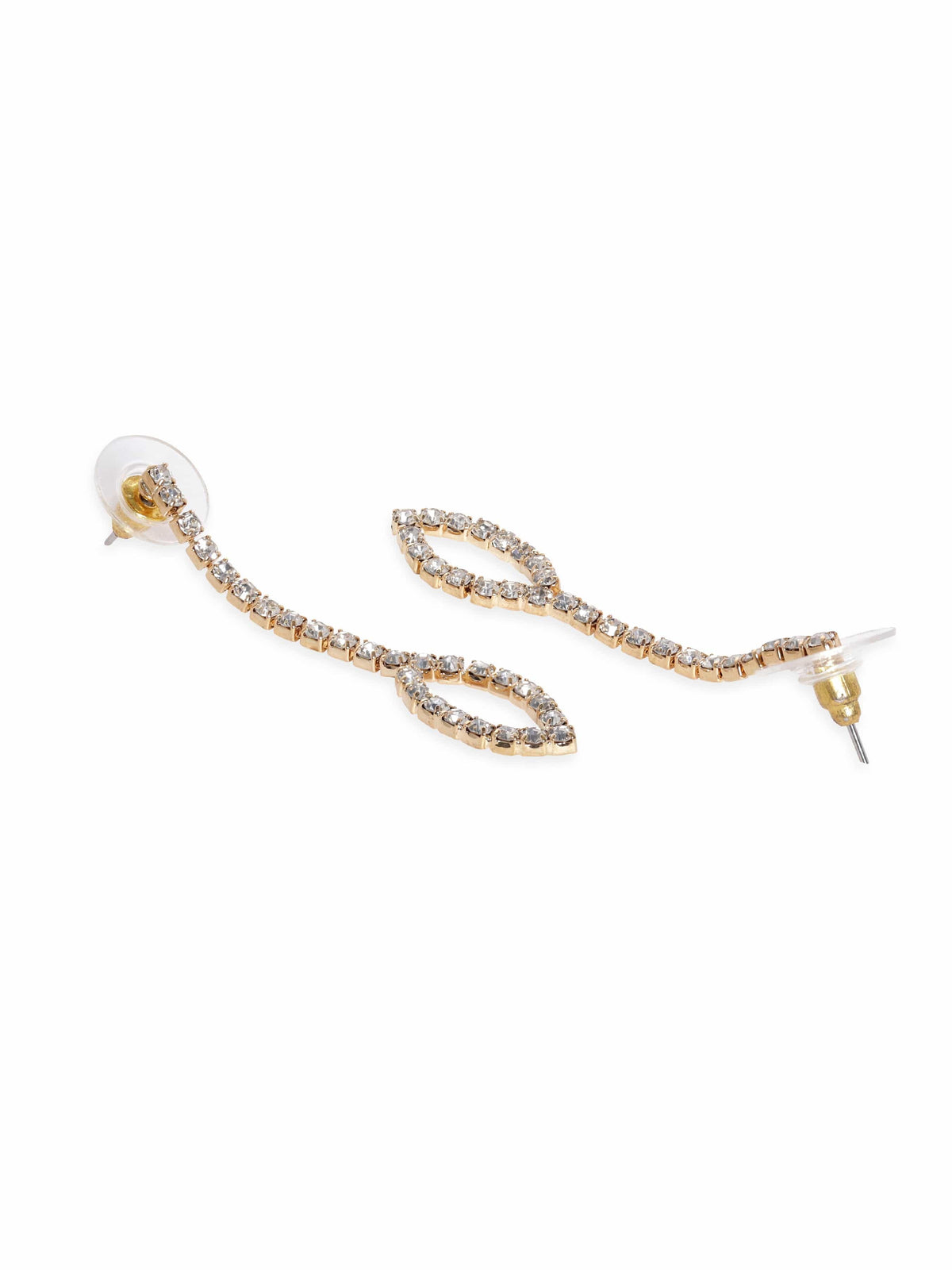 Sparkling American Diamond Zirconia Necklace Set Gold