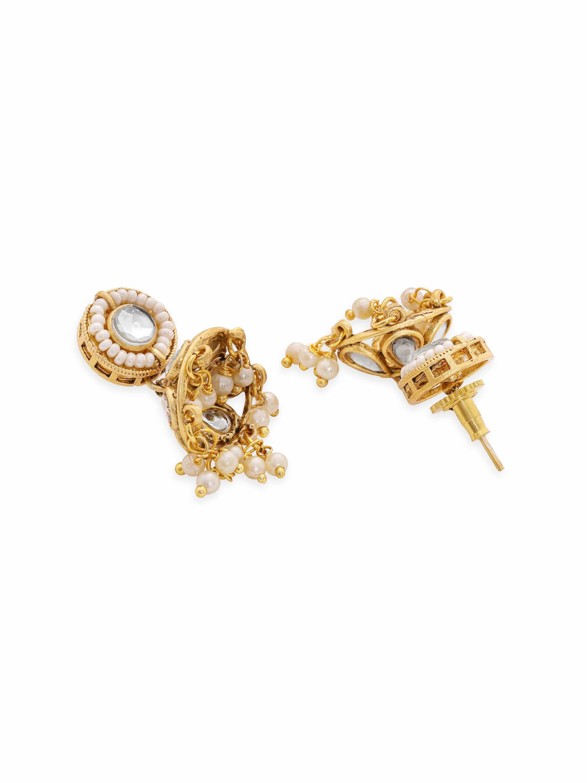 Royal Kundan Contemporary Necklace Set Gold
