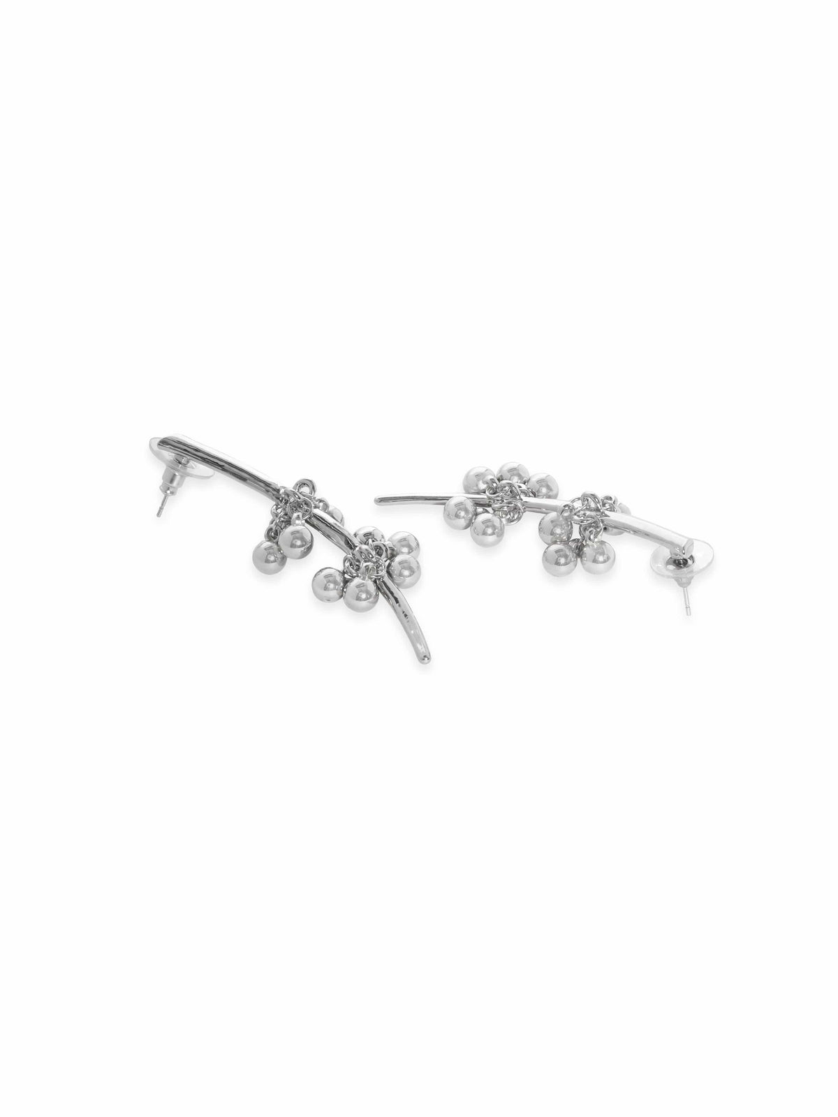 Oxidised Modern Sleek Ear Cuffs Silver