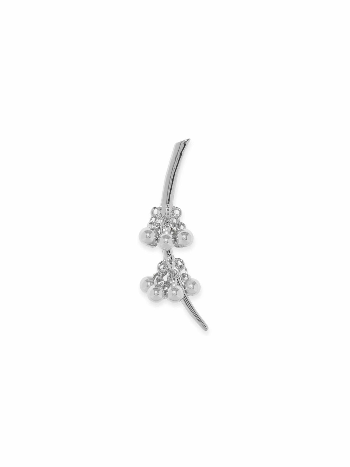 Oxidised Modern Sleek Ear Cuffs Silver