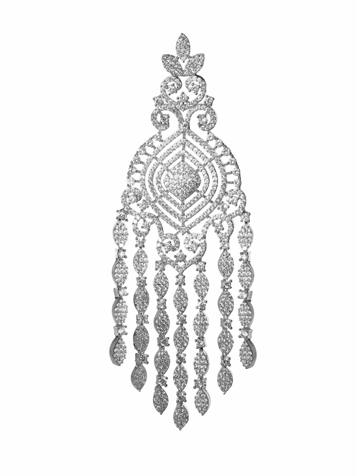 Eternal Shine American Diamond Zirconia Danglers Silver