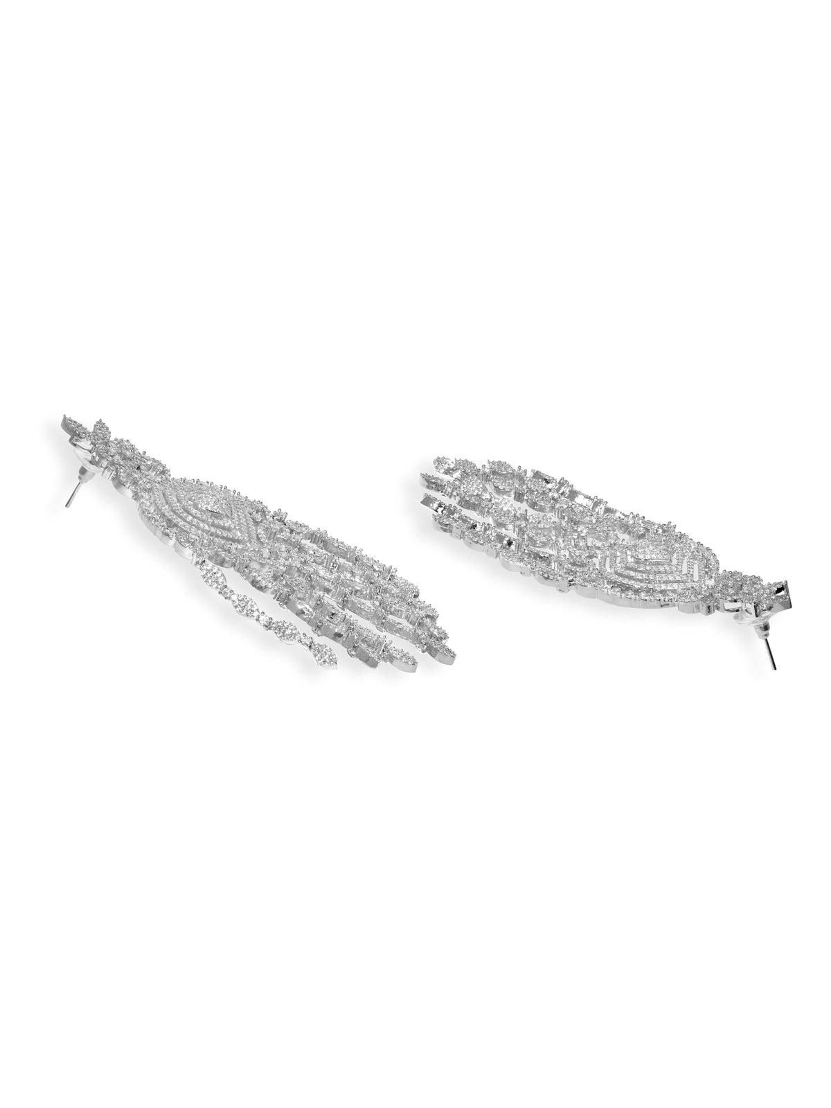 Eternal Shine American Diamond Zirconia Danglers Silver