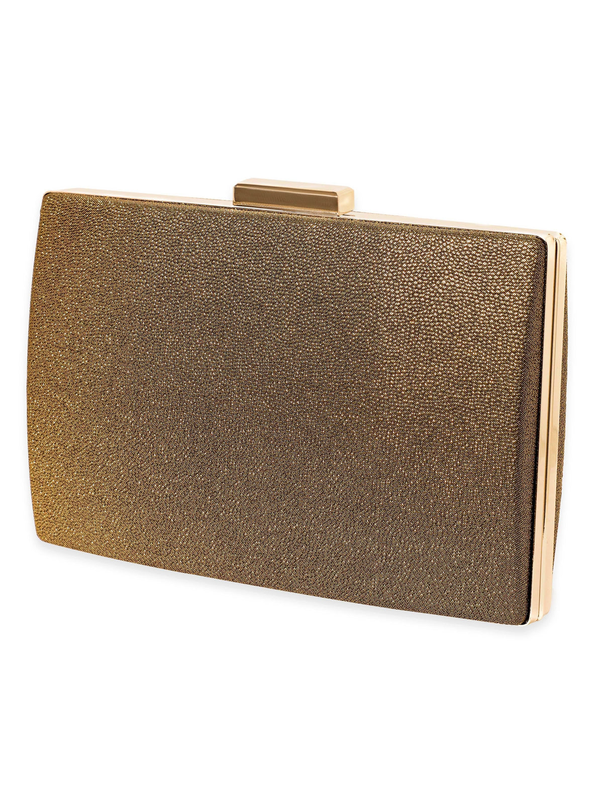 Rubans Gilded Glamour Handcrafted Shimmery Clutch Bag Brown