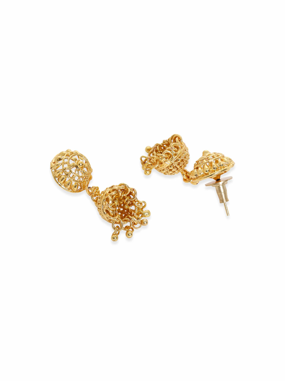 Gold Beaded Layered Necklace Set Gold
