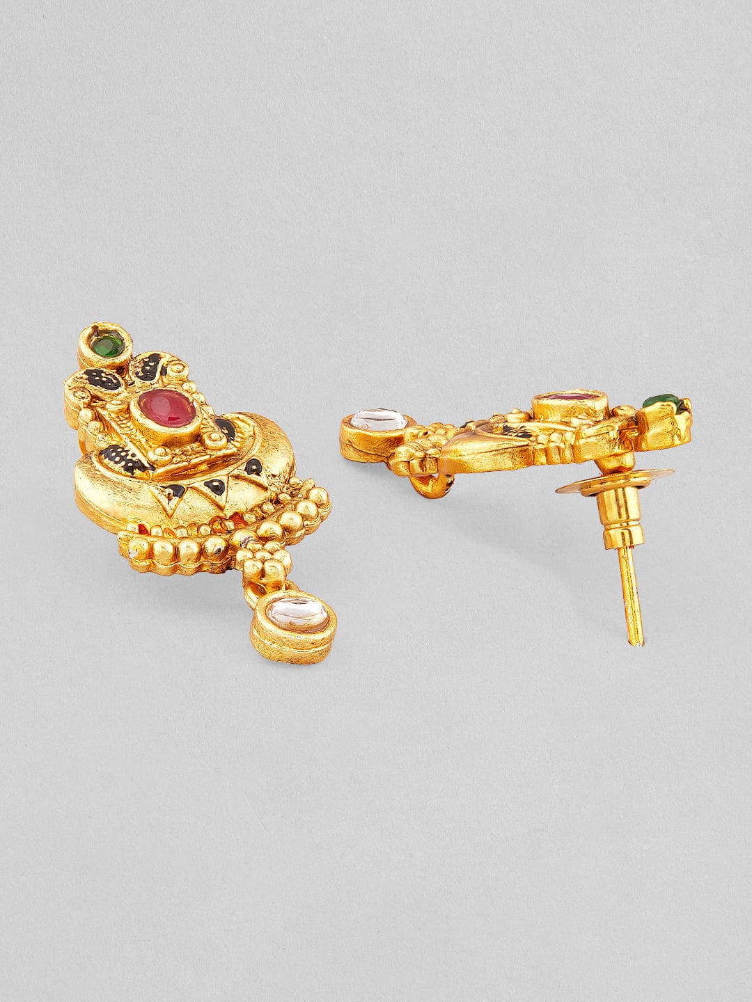 Gold Toned Mangalsutra With Earrings Gold