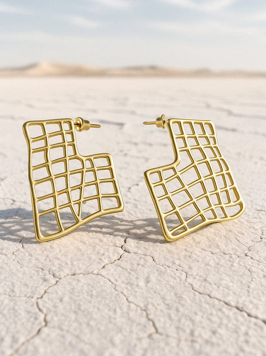 【Rubans】 Gold Plated Handcrafted Drop Earrings｜ゴールドメッキ ハンドクラフト ドロップイヤリング
