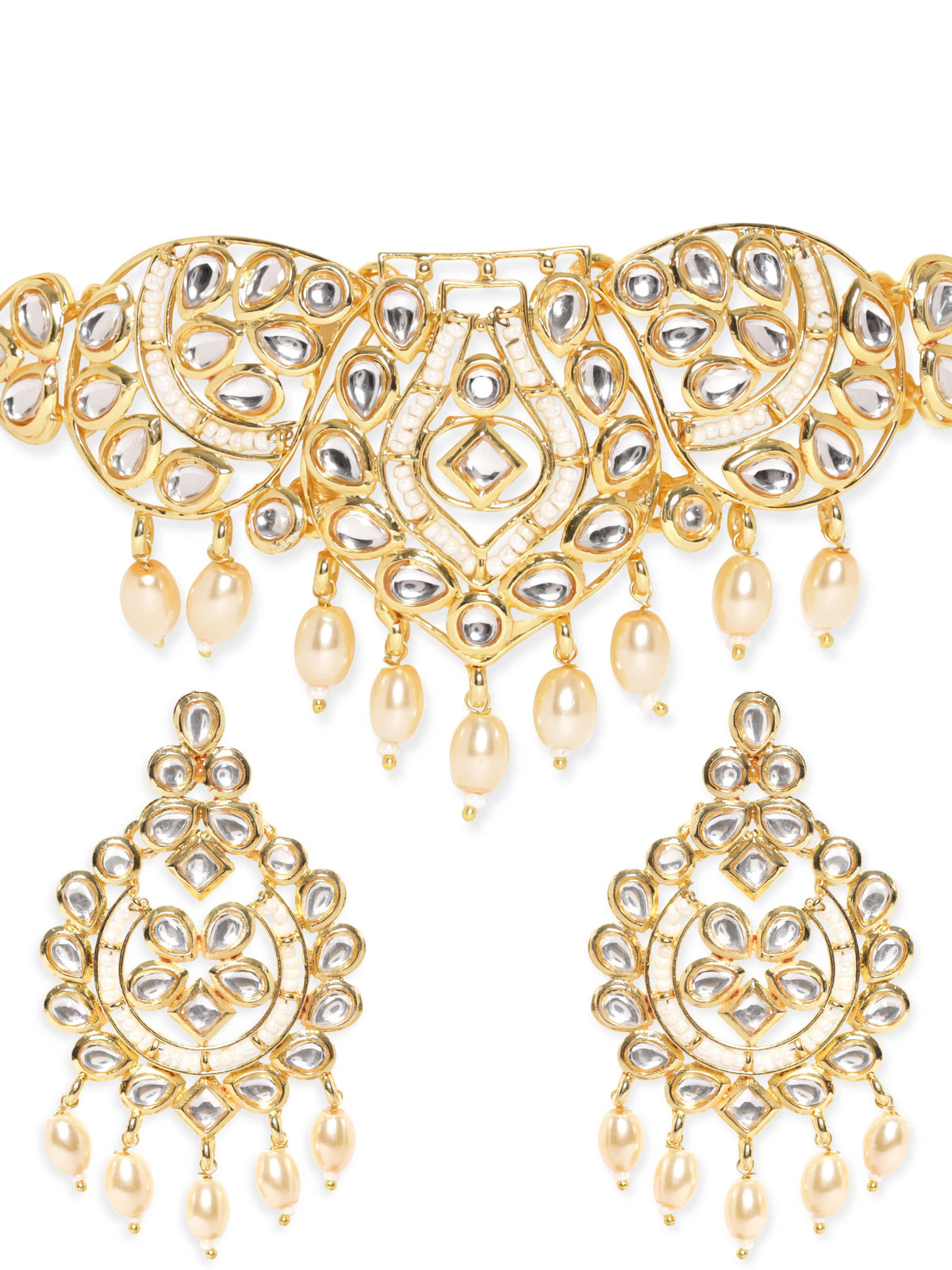 Rani’s Reflection in Ivory Light Necklace Set White