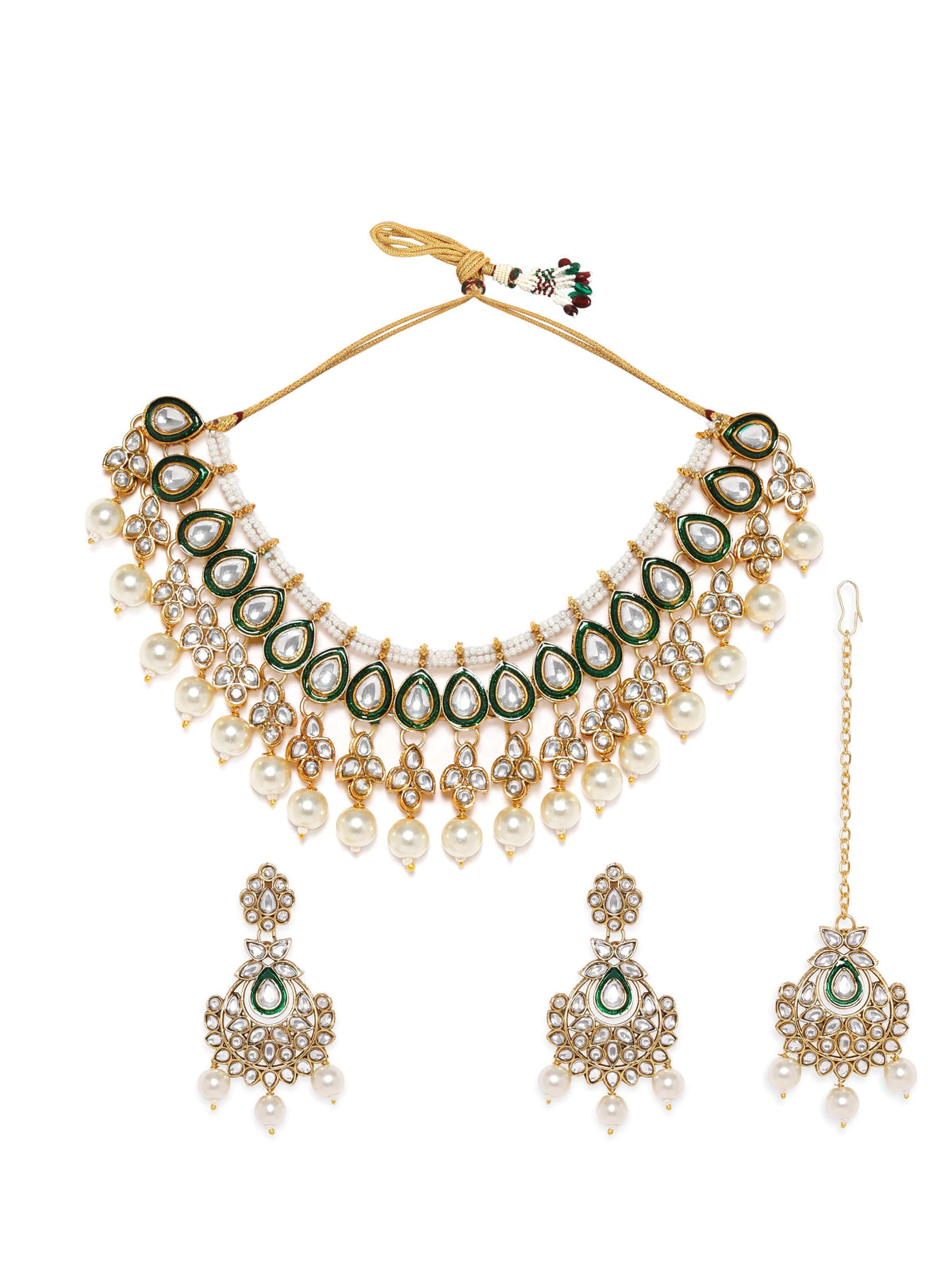 Kundan Festive Glow Necklace Set Gold