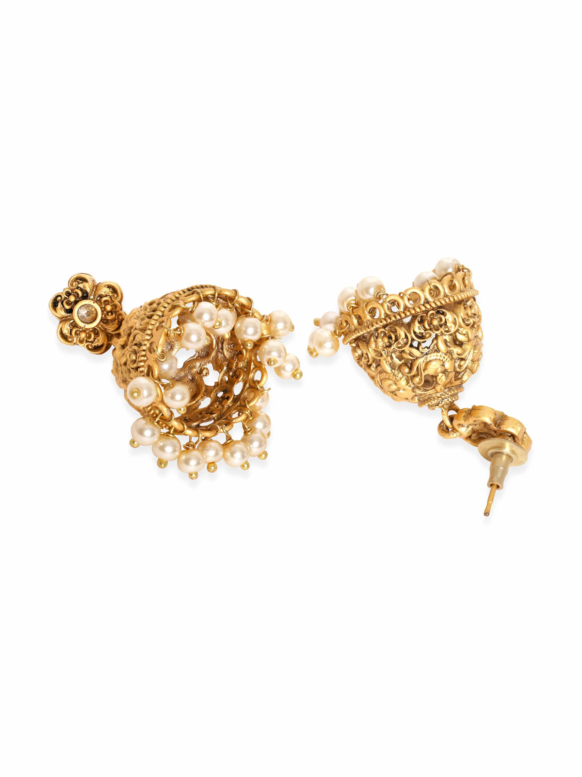 Enchanting Radha Krishna Temple Necklace Set Gold