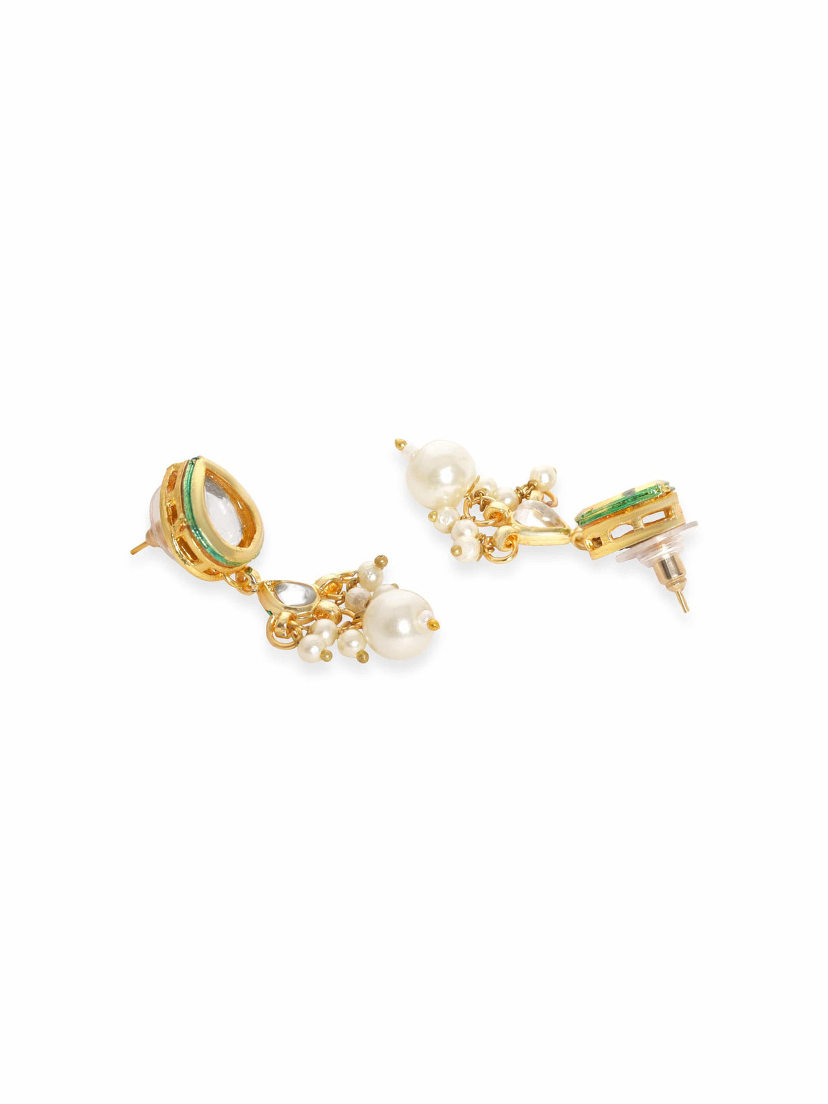 Chic Ivory Glow Pearl Necklace Set Gold