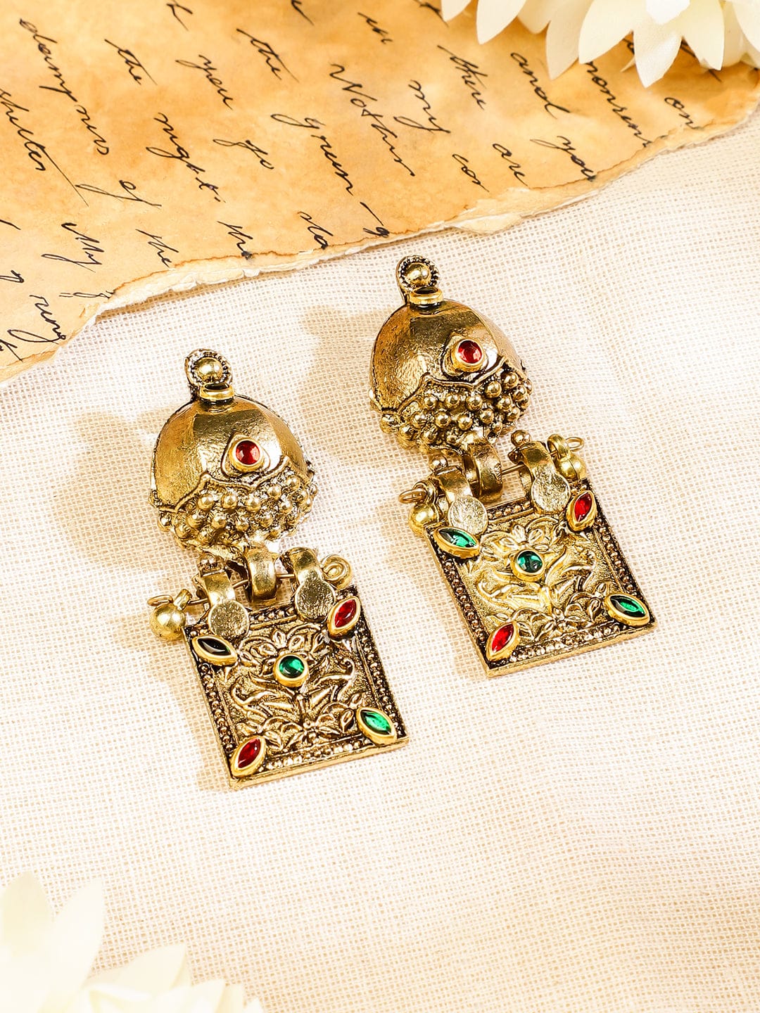 Tribal Magic Green & Red Necklace Set フリーサイズ