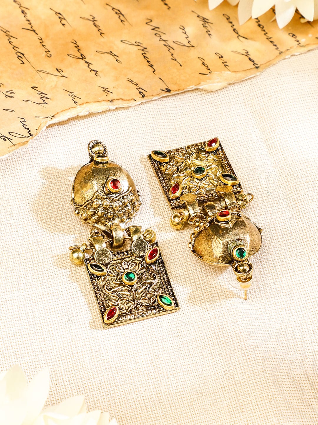 Tribal Magic Green & Red Necklace Set フリーサイズ
