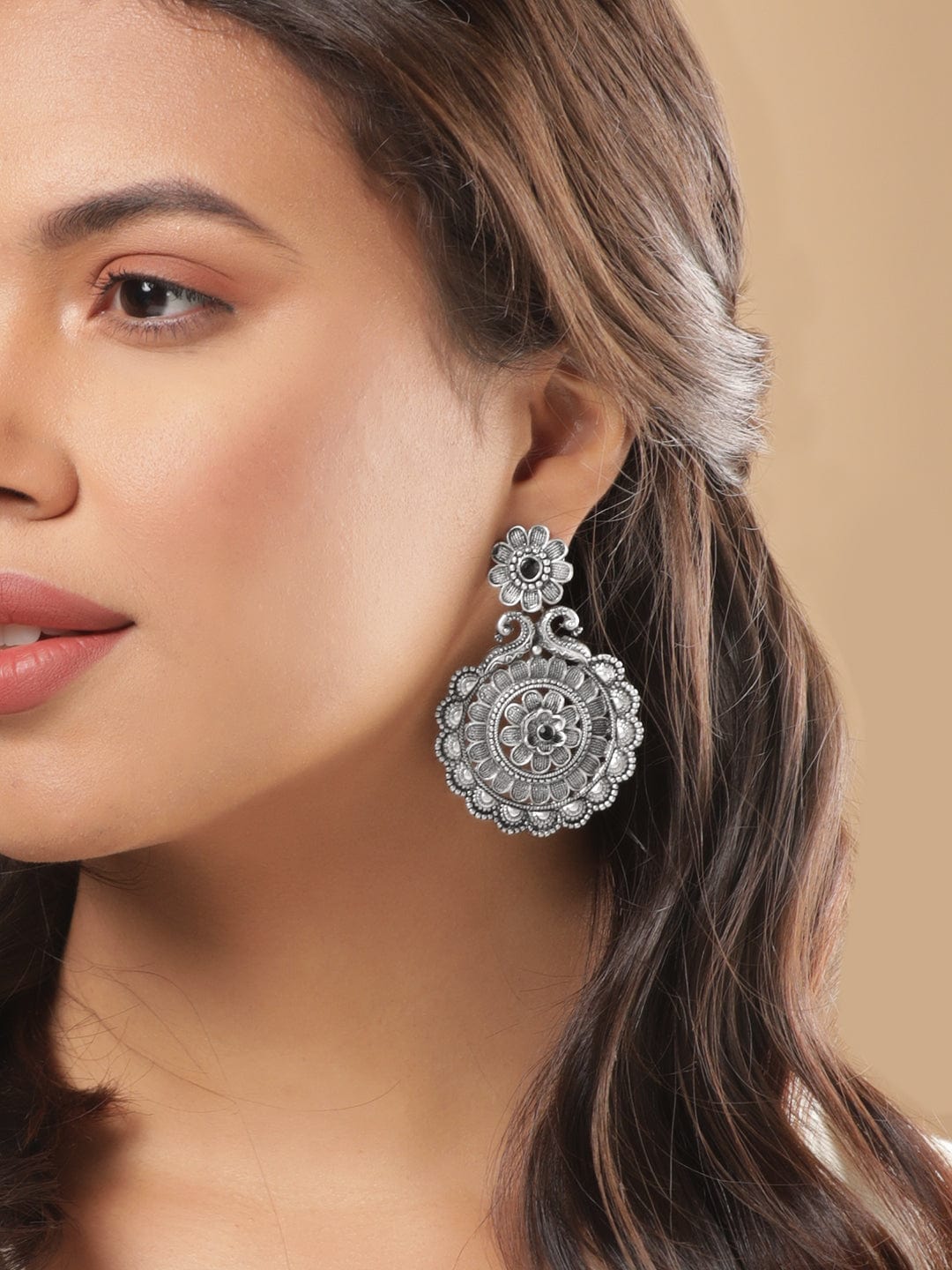 【Rubans】 Oxidised Chandelier Earrings｜オキシダイズド シャンデリア イヤリング
