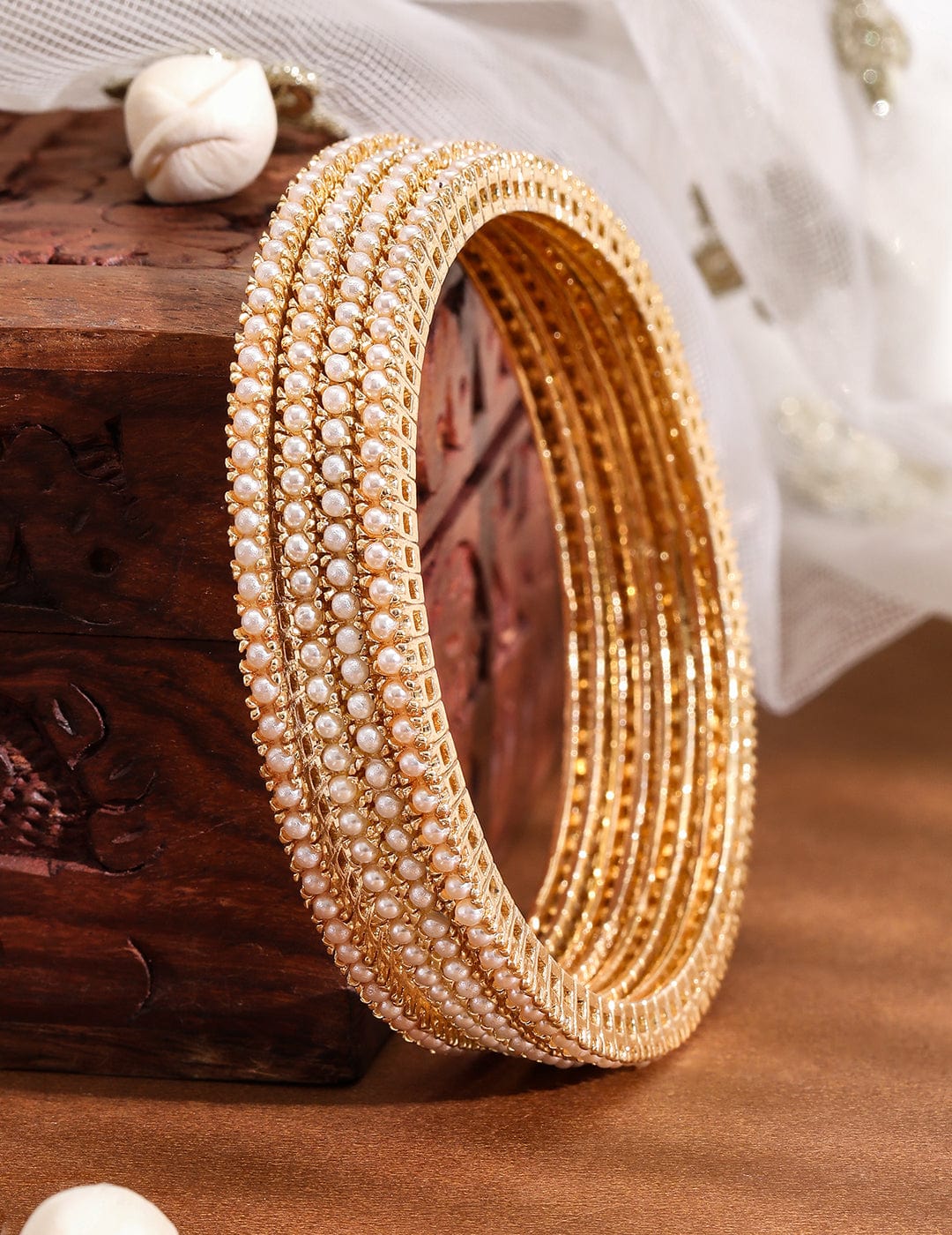 Minimal Whisper Pearl Bangles 2.8 - Large