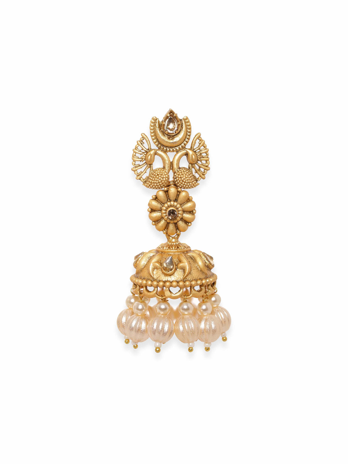 Heritage Mayura Jhumka Gold