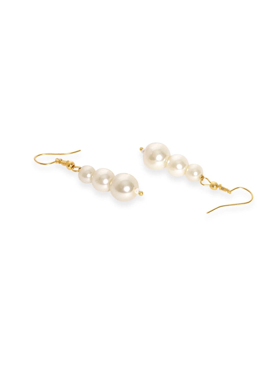 Stunning Pearls Long Necklace Set White