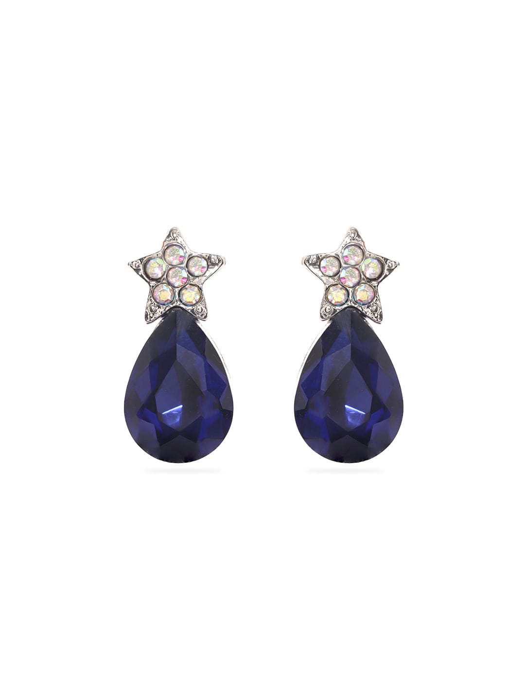 【Rubans】 Petite Blue Stone Stud Earrings｜プチ ブルーストーン スタッドイヤリング