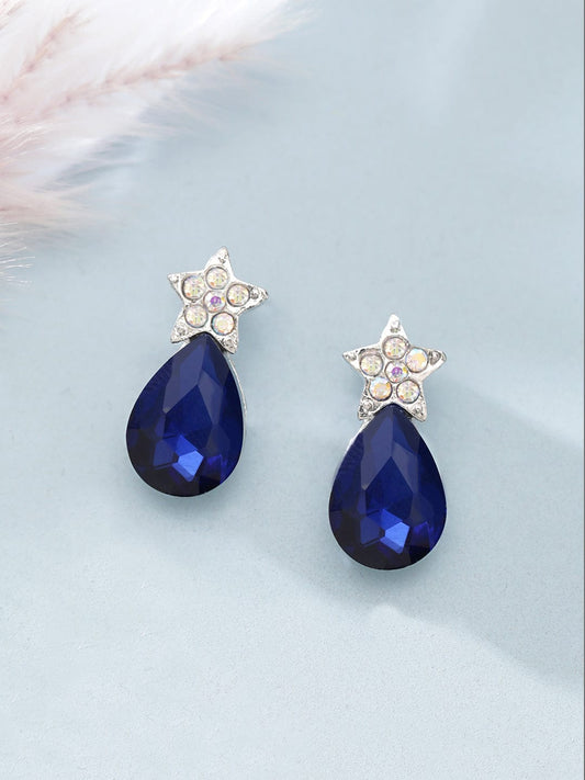 【Rubans】 Petite Blue Stone Stud Earrings｜プチ ブルーストーン スタッドイヤリング