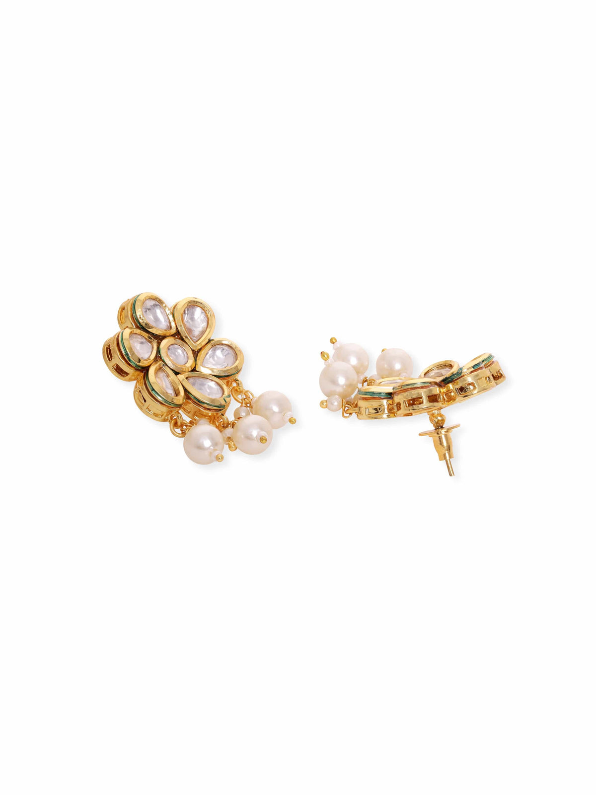 Minimal Kundan Heritage Necklace Set Gold