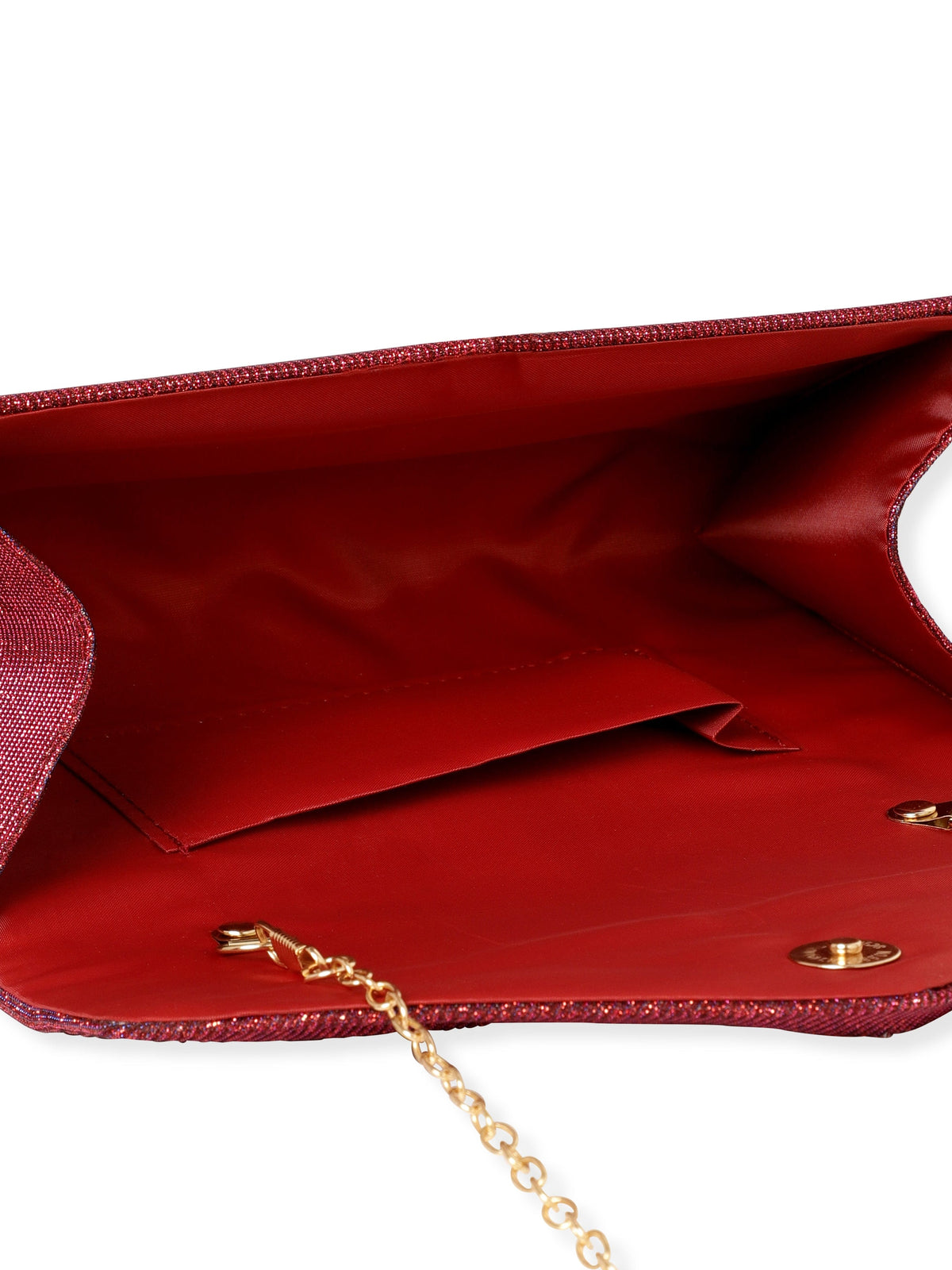 Rubans Radiant Bloom Magenta Textured Shimmery Clutch Bag Magenta