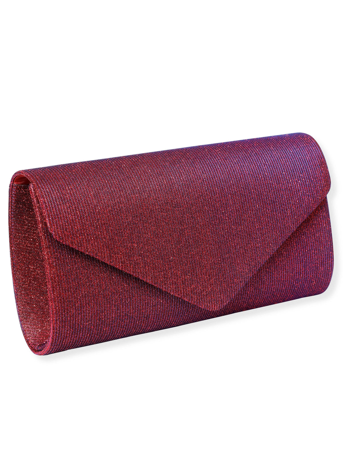 Rubans Radiant Bloom Magenta Textured Shimmery Clutch Bag Magenta