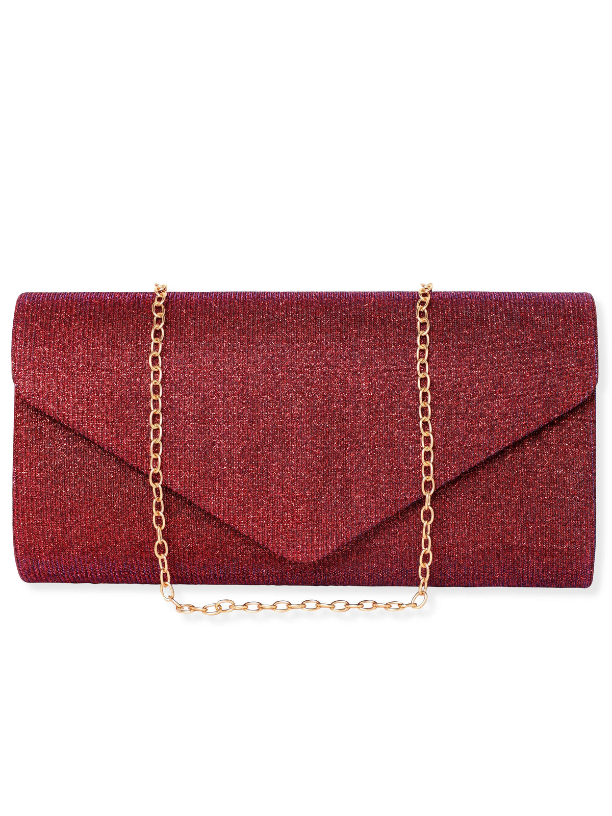 Rubans Radiant Bloom Magenta Textured Shimmery Clutch Bag Magenta