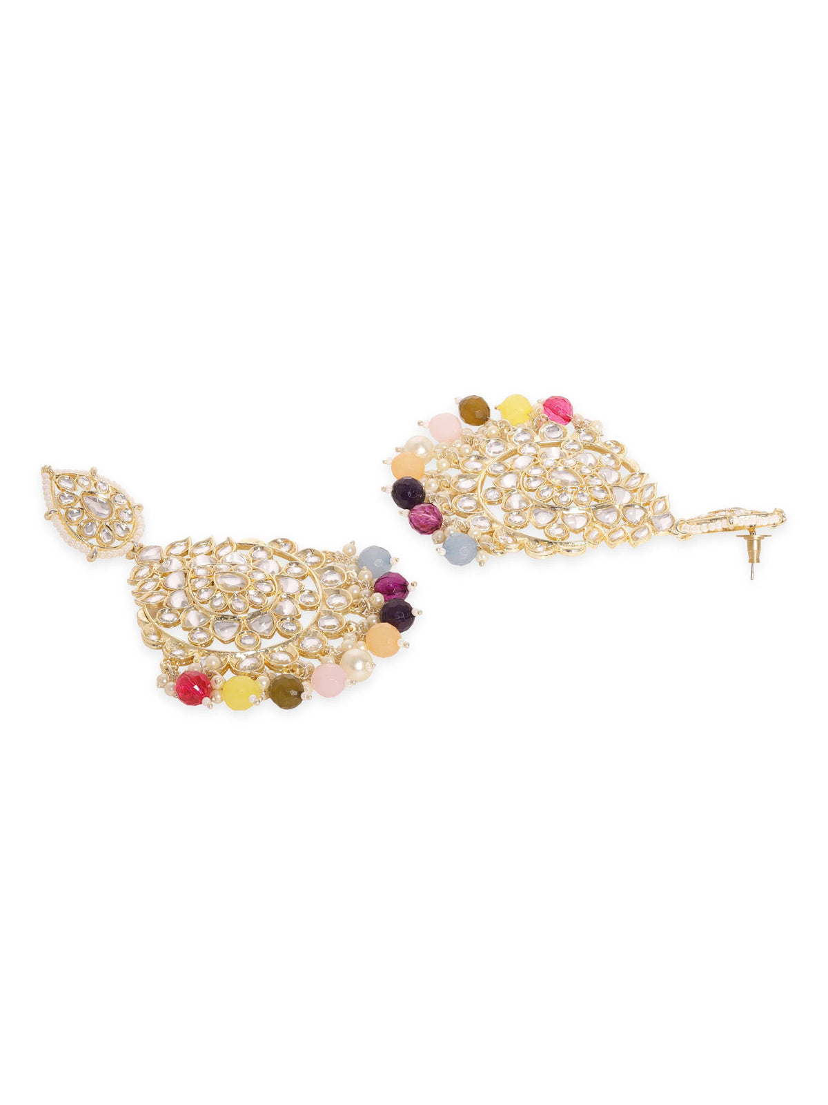 Dancing Hues Multicolour Maangtikka Set Gold