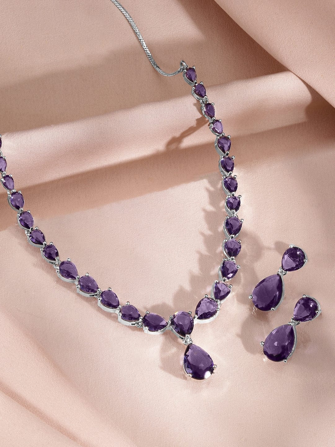 Miraculous Blue Necklace Set Purple