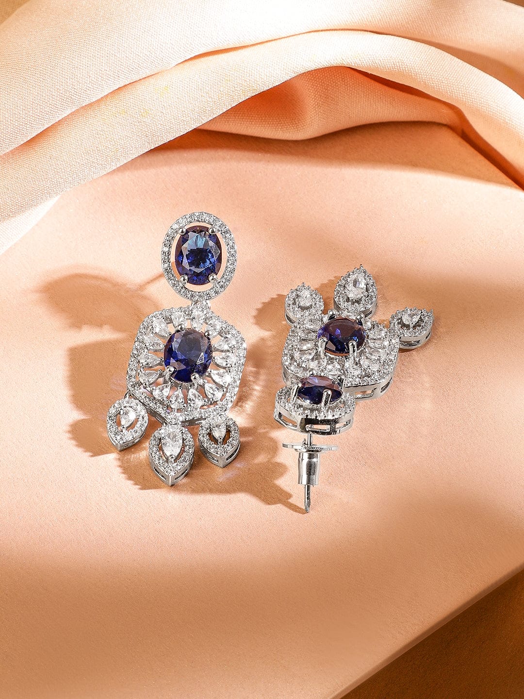 American Diamond Zirconia Blue Choker Set フリーサイズ