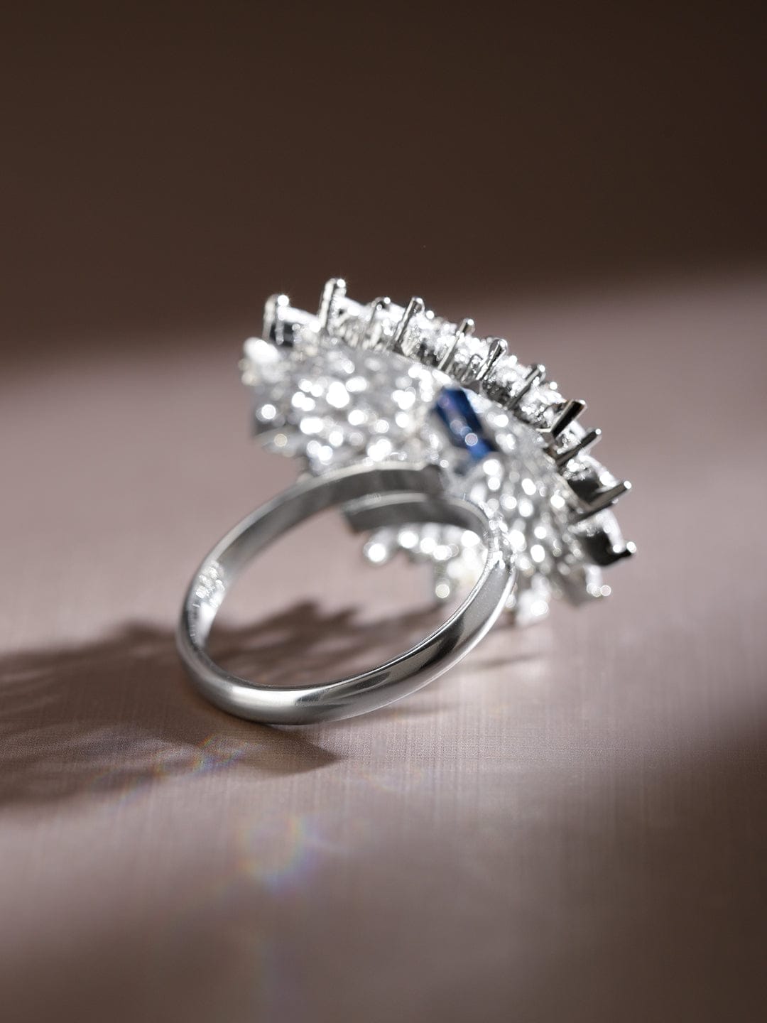 Blue America Diamond Zirconia Ring Blue