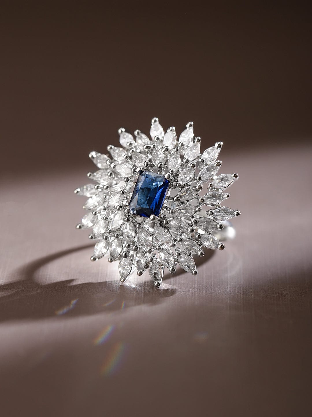 Blue America Diamond Zirconia Ring Blue