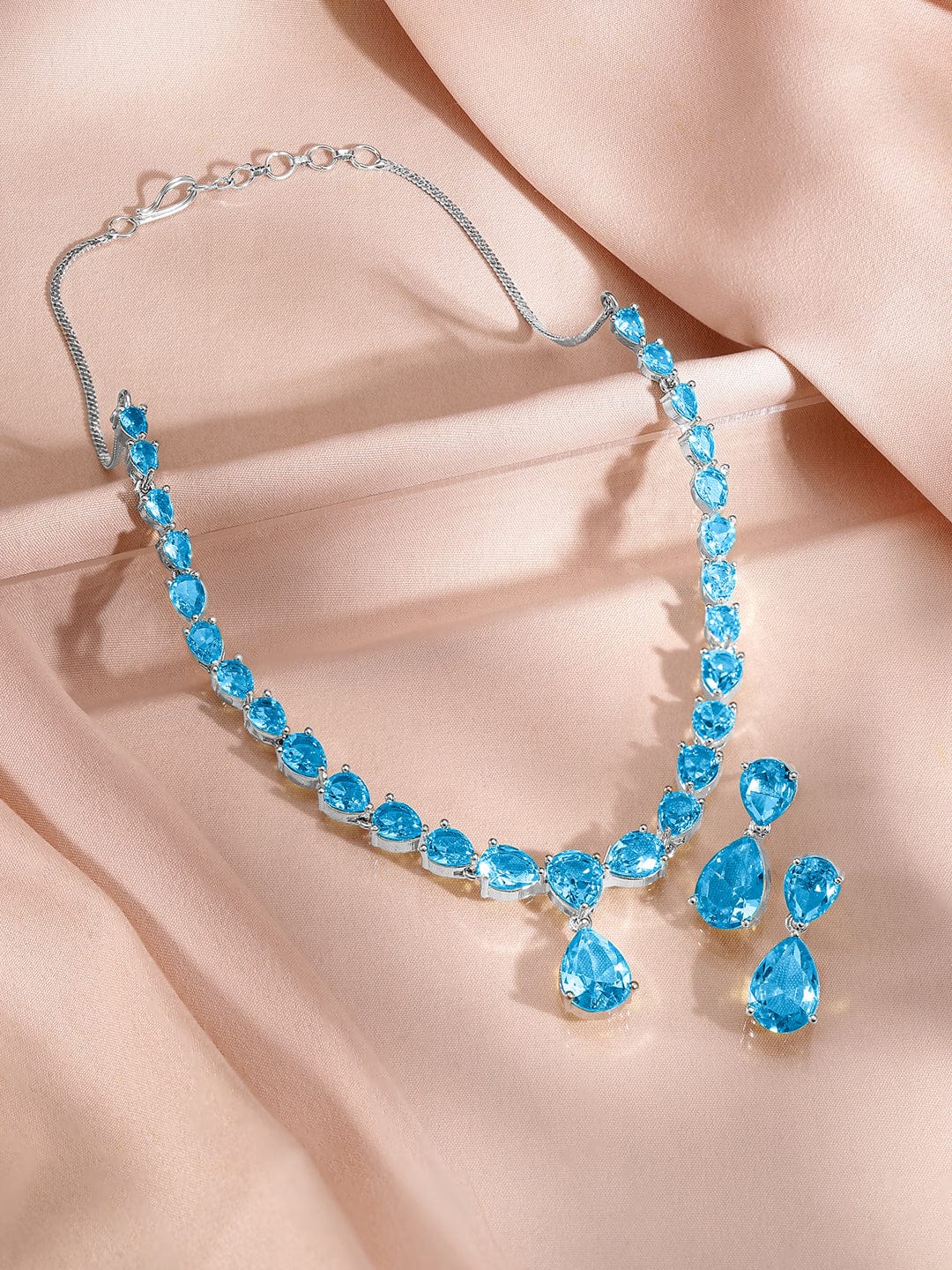 Blue Topaz Necklace Set Sky Blue