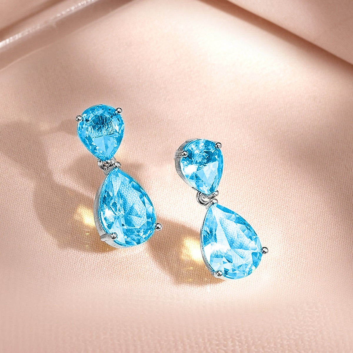 Blue Topaz Necklace Set Sky Blue