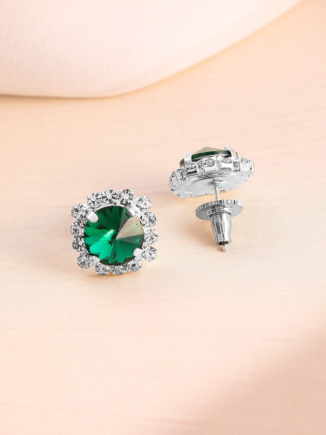 American Diamond Zirconia Emerald Choker Set Green