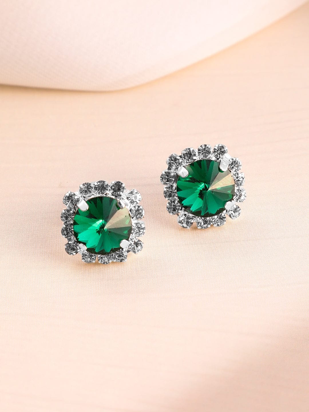 American Diamond Zirconia Emerald Choker Set Green